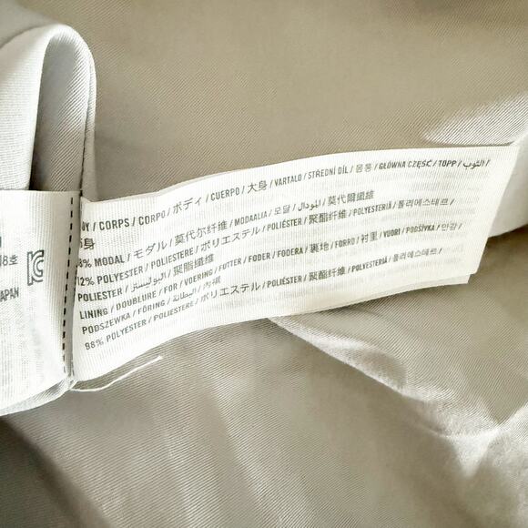 ABERCROMBIE & FITCH | NWT High-Neck Maxi Dress Silver Gray Modal Lined | Large - Picture 10 of 10